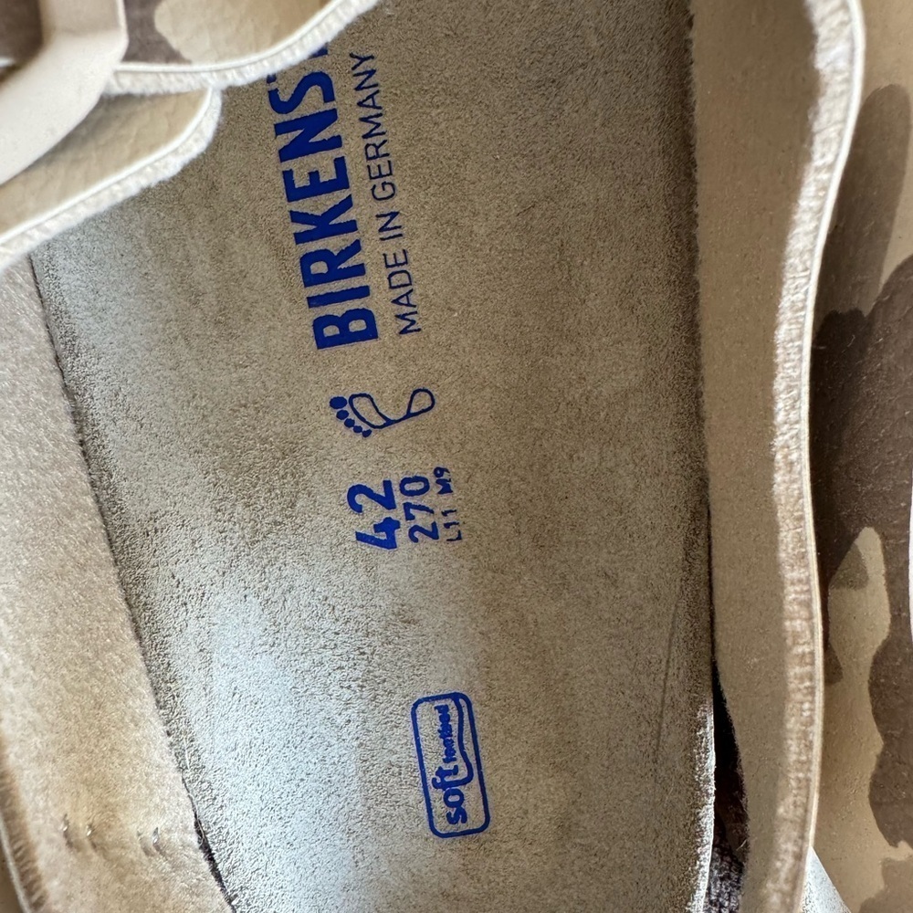 BIRKENSTOCK Milano Gray Taupe Camo Sandals Unisex - Picture 13 of 14